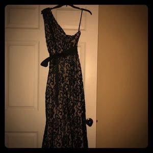 Lace evening gown